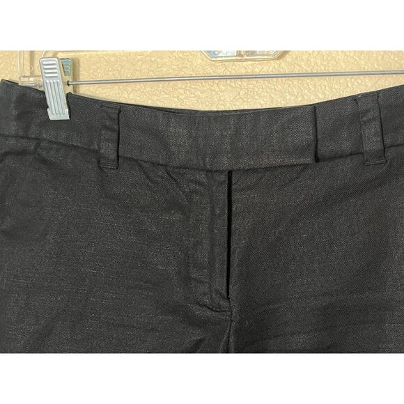 J Crew Black Linen Scalloped Shorts Size O EUC Beach Preppy Cruise Bootie - Picture 6 of 7